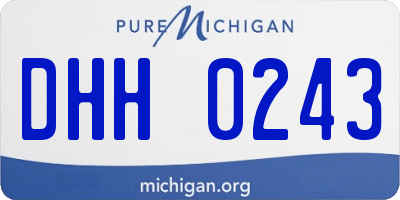 MI license plate DHH0243