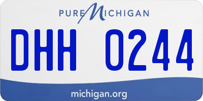 MI license plate DHH0244
