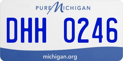 MI license plate DHH0246