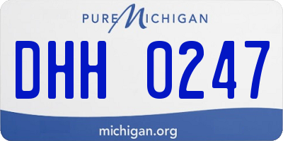 MI license plate DHH0247