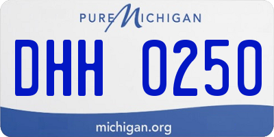 MI license plate DHH0250