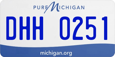 MI license plate DHH0251