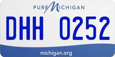 MI license plate DHH0252
