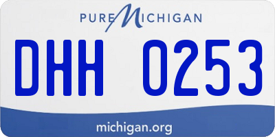 MI license plate DHH0253