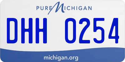 MI license plate DHH0254