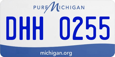 MI license plate DHH0255