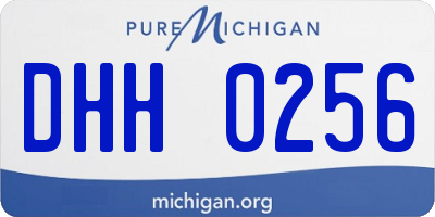 MI license plate DHH0256