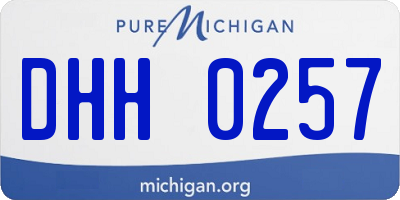 MI license plate DHH0257