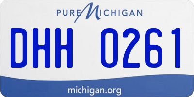 MI license plate DHH0261