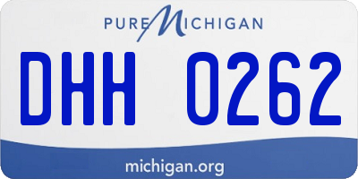 MI license plate DHH0262