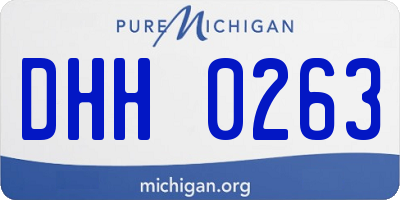 MI license plate DHH0263