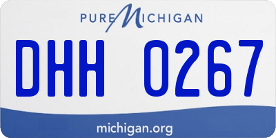 MI license plate DHH0267