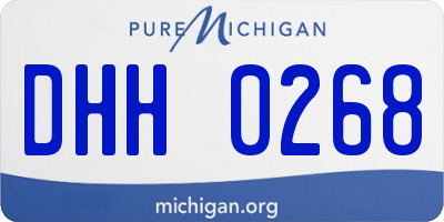 MI license plate DHH0268