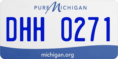 MI license plate DHH0271
