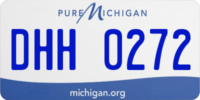 MI license plate DHH0272