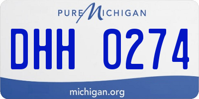 MI license plate DHH0274