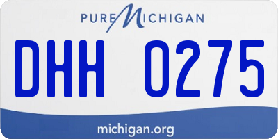 MI license plate DHH0275