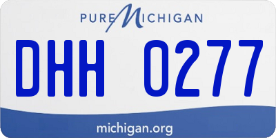 MI license plate DHH0277