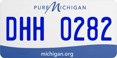 MI license plate DHH0282