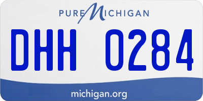 MI license plate DHH0284