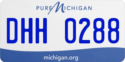 MI license plate DHH0288