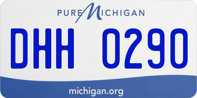 MI license plate DHH0290