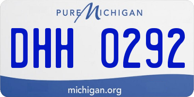 MI license plate DHH0292