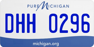 MI license plate DHH0296