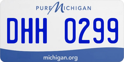 MI license plate DHH0299