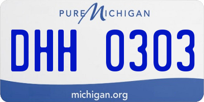 MI license plate DHH0303