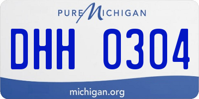 MI license plate DHH0304