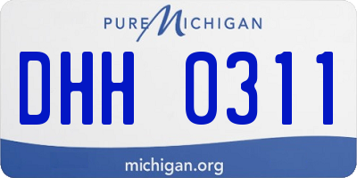 MI license plate DHH0311