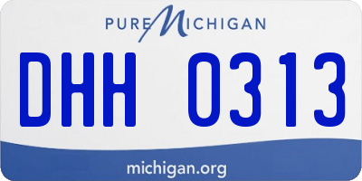 MI license plate DHH0313
