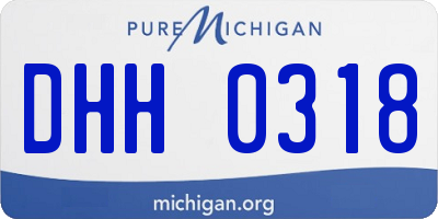 MI license plate DHH0318