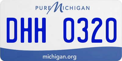 MI license plate DHH0320