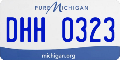 MI license plate DHH0323
