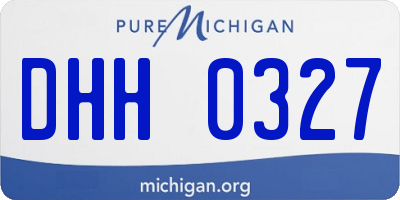 MI license plate DHH0327