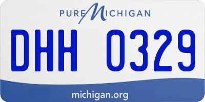 MI license plate DHH0329