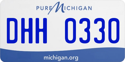 MI license plate DHH0330