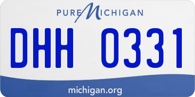 MI license plate DHH0331
