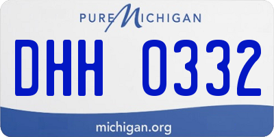 MI license plate DHH0332