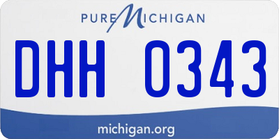 MI license plate DHH0343