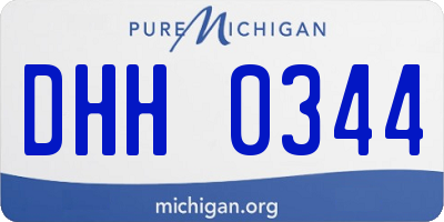 MI license plate DHH0344