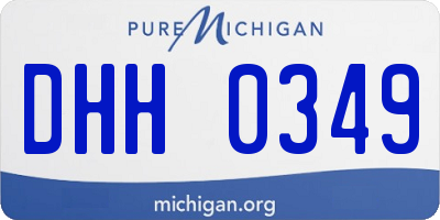 MI license plate DHH0349