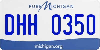MI license plate DHH0350