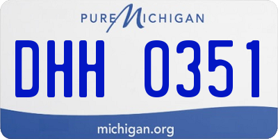 MI license plate DHH0351