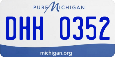 MI license plate DHH0352
