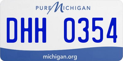 MI license plate DHH0354