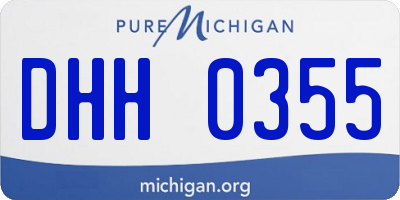 MI license plate DHH0355