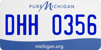 MI license plate DHH0356